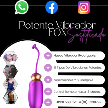 FOX HUEVO VIBRADOR RECARGABLE CONTROL REMOTO SEXSHOP INTERNACIONAL